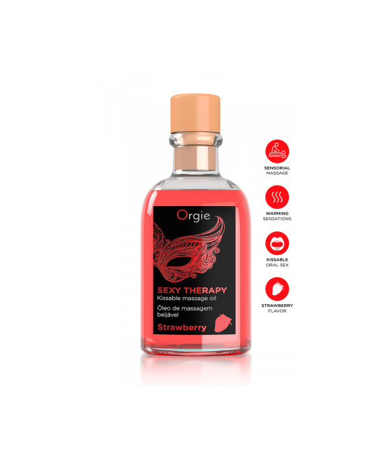 Huile de massage embrassable Sexy Therapy fraise