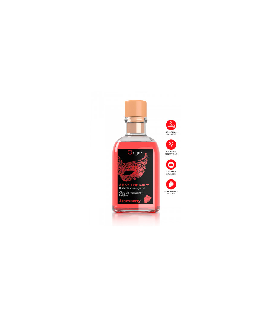 Huile de massage embrassable Sexy Therapy fraise Huile de massage embrassable Sexy Therapy fraise
