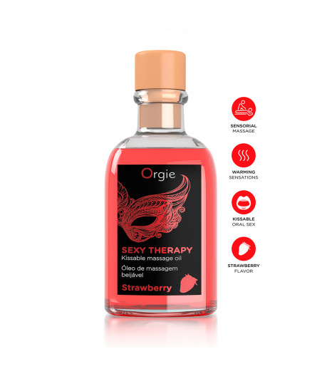 Huile de massage embrassable Sexy Therapy fraise