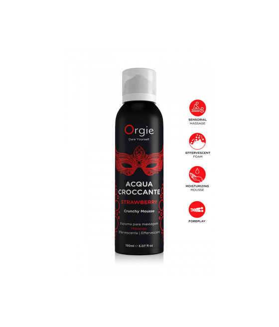 Mousse de massage effervescente Fraise 150ml