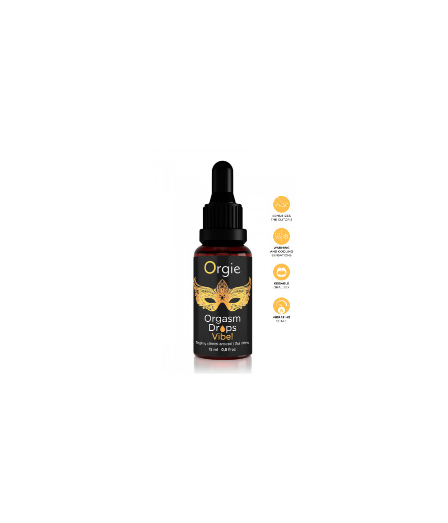 Gel d'excitation du Clitoris Orgasm Drops Vibe 15ml Gel d'excitation du Clitoris Orgasm Drops Vibe 15ml