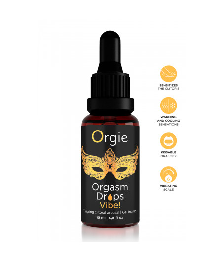 Gel d'excitation du Clitoris Orgasm Drops Vibe 15ml