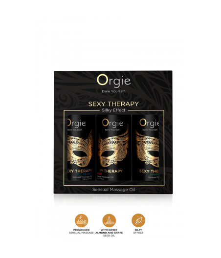 Coffret 3 huiles de massage sensuel Sexy Therapy Collection