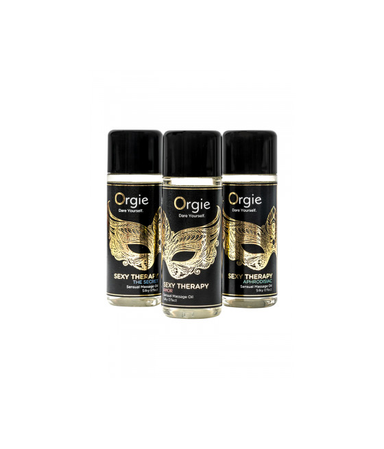 Coffret 3 huiles de massage sensuel Sexy Therapy Collection