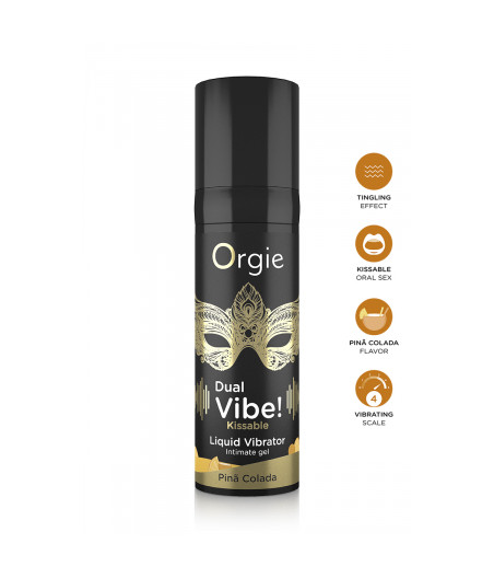 Gel d'excitation Dual Vibe Pina Colada Liquid Vibrator
