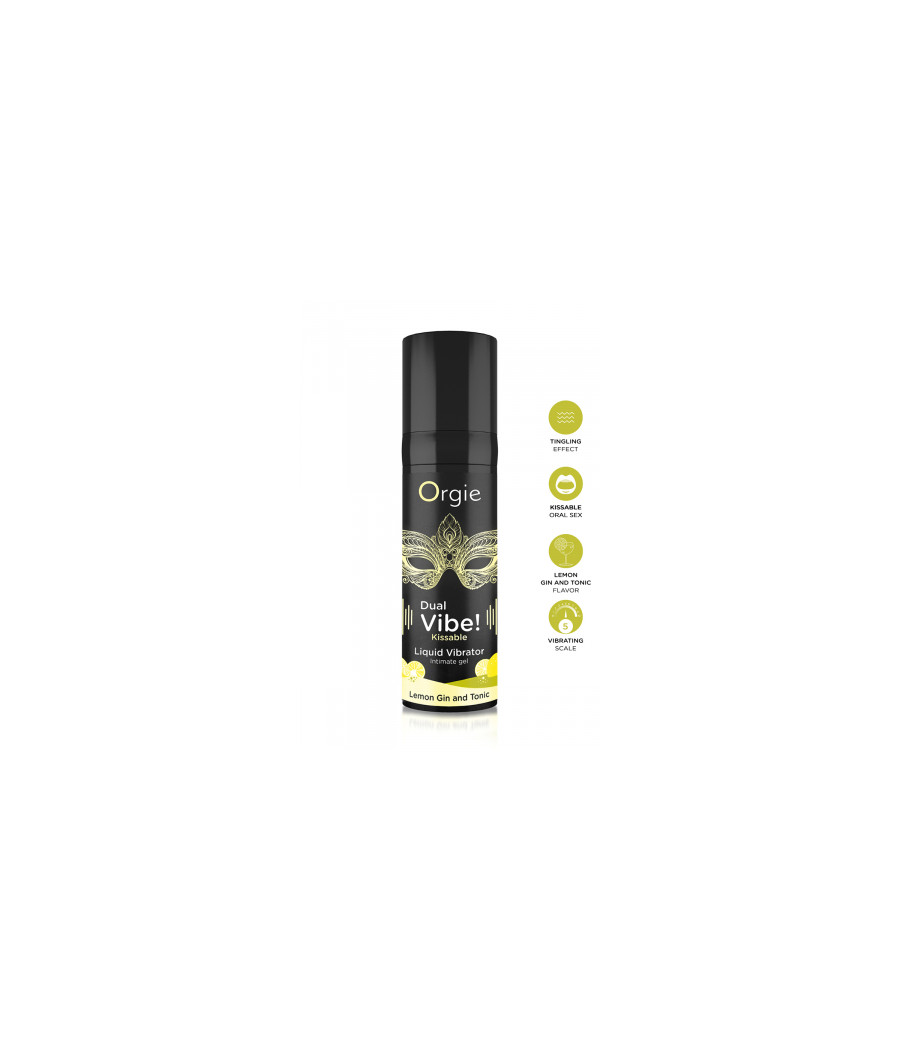 Gel d'excitation Dual Vibe Lemon Gin Tonic Liquid Vibrator Gel d'excitation Dual Vibe Lemon Gin Tonic Liquid Vibrator