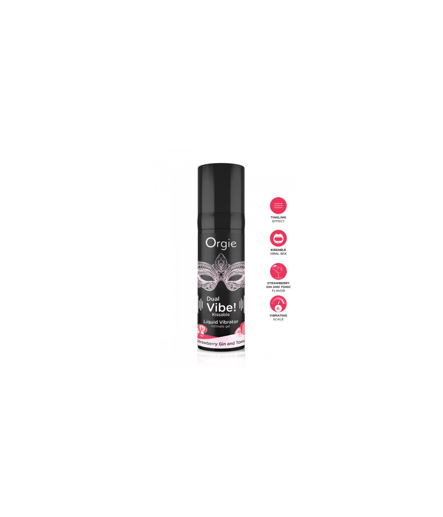 Gel d'excitation Dual Vibe Strawberry Gin Tonic Liquid Vibrator Gel d'excitation Dual Vibe Strawberry Gin Tonic Liquid Vibrator