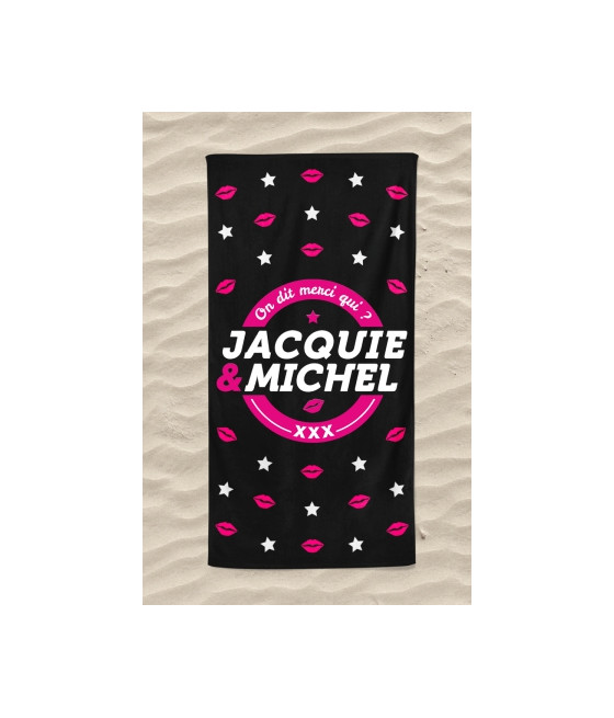 Serviette de plage Jacquie et Michel Bisous