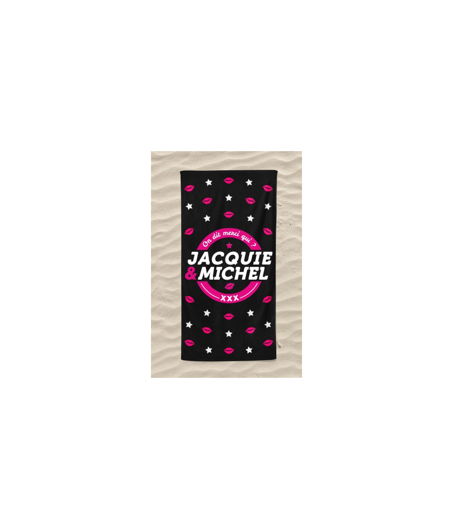 Serviette de plage Jacquie et Michel Bisous Serviette de plage Jacquie et Michel Bisous