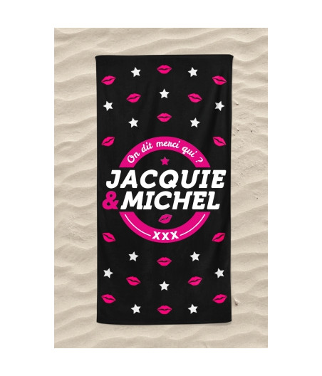 Serviette de plage Jacquie et Michel Bisous