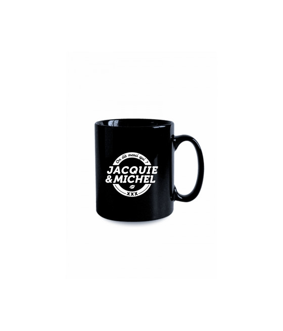 Mug noir J&M - logo rond