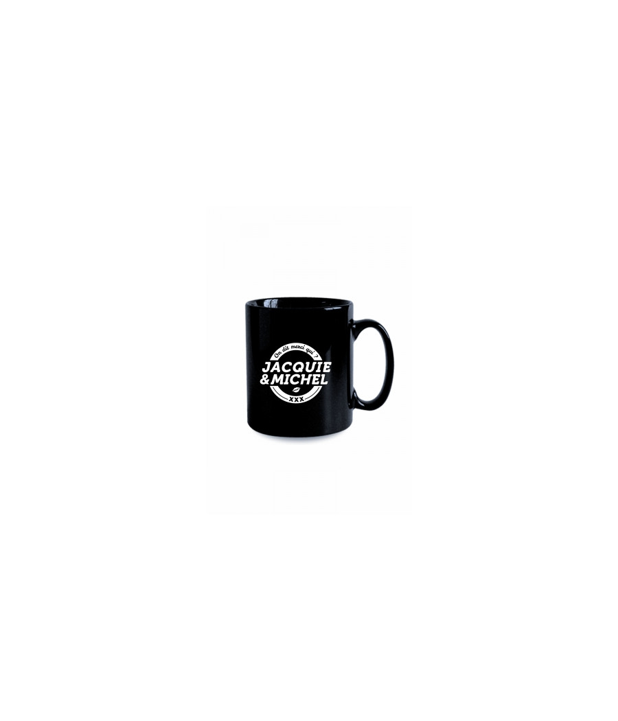 Mug noir J&M - logo rond Mug noir J&M - logo rond