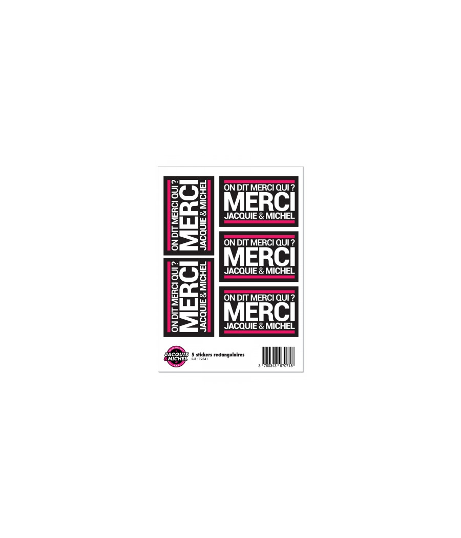 5 stickers J&M noir logo rectangle 5 stickers J&M noir logo rectangle