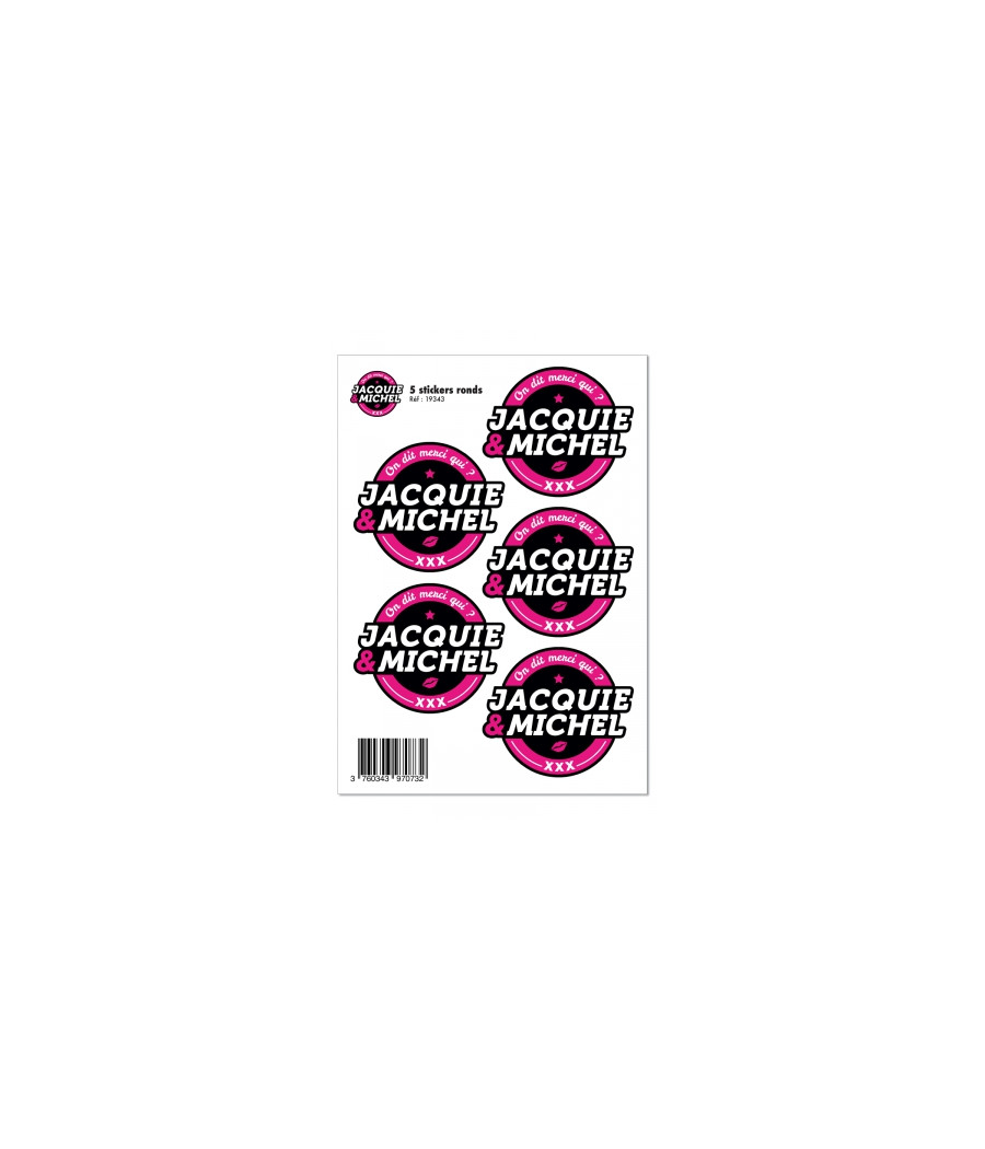 5 stickers J&M noir logo rond 5 stickers J&M noir logo rond