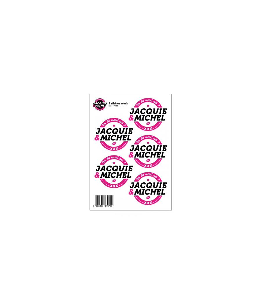 5 stickers J&M blanc logo rond 5 stickers J&M blanc logo rond