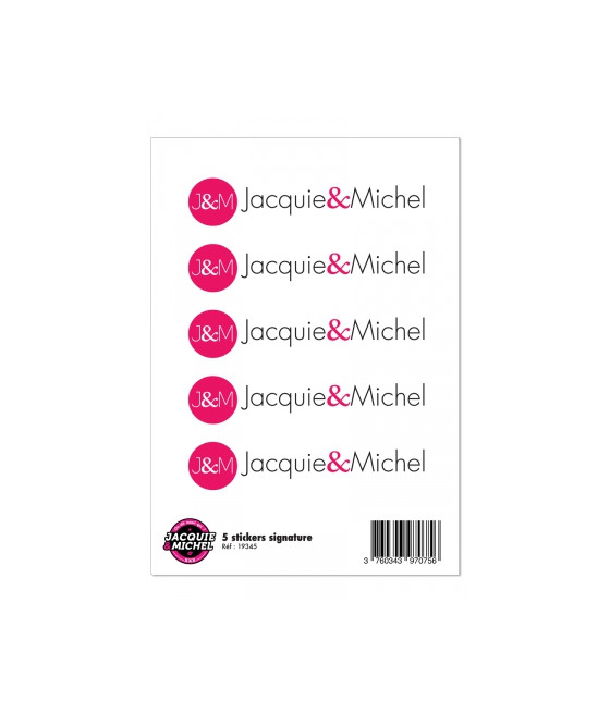 5 stickers Jacquie et Michel signature