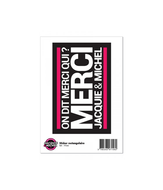 Grand sticker J&M rectangle noir