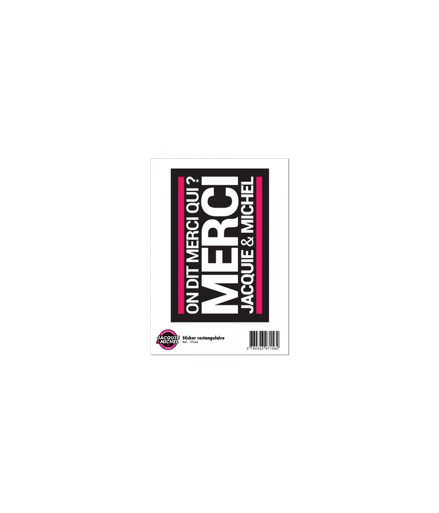 Grand sticker J&M rectangle noir Grand sticker J&M rectangle noir