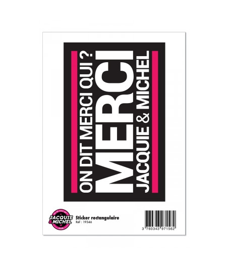 Grand sticker J&M rectangle noir