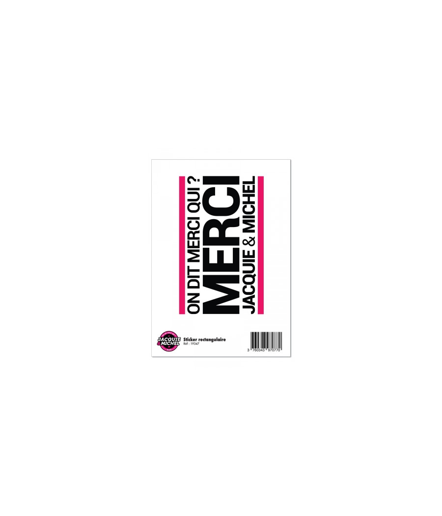 Grand sticker J&M rectangle blanc Grand sticker J&M rectangle blanc