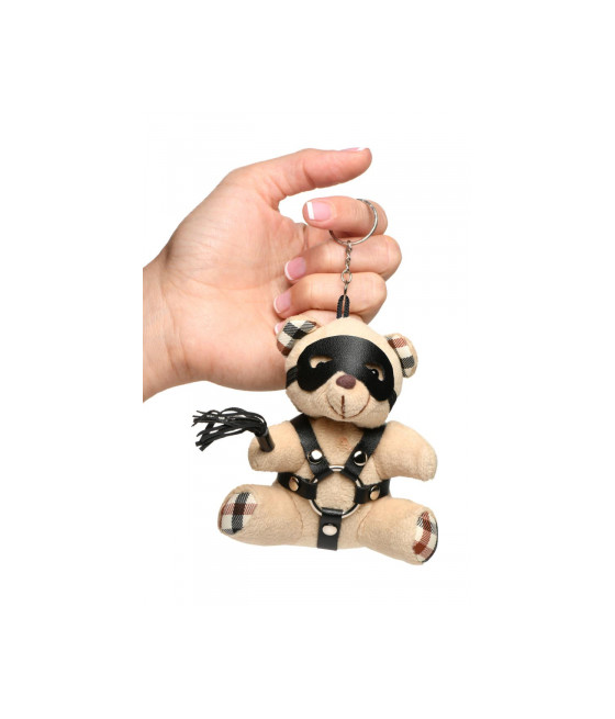 Porte-clés Teddy Bear BDSM avec martinet