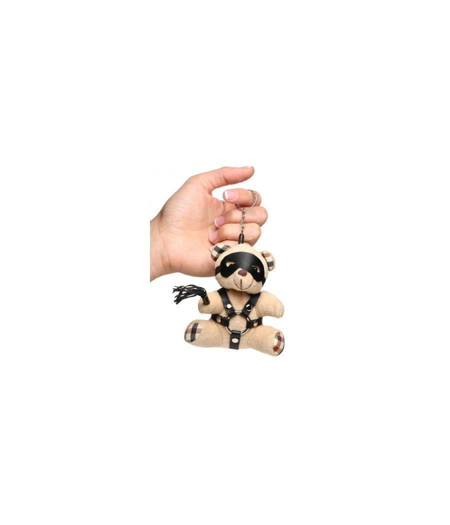 Porte-clés Teddy Bear BDSM avec martinet