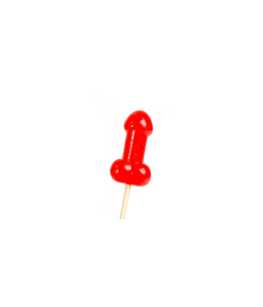 Présentoir de 40 sucettes pénis à la cerise avec effet chauffant épicé