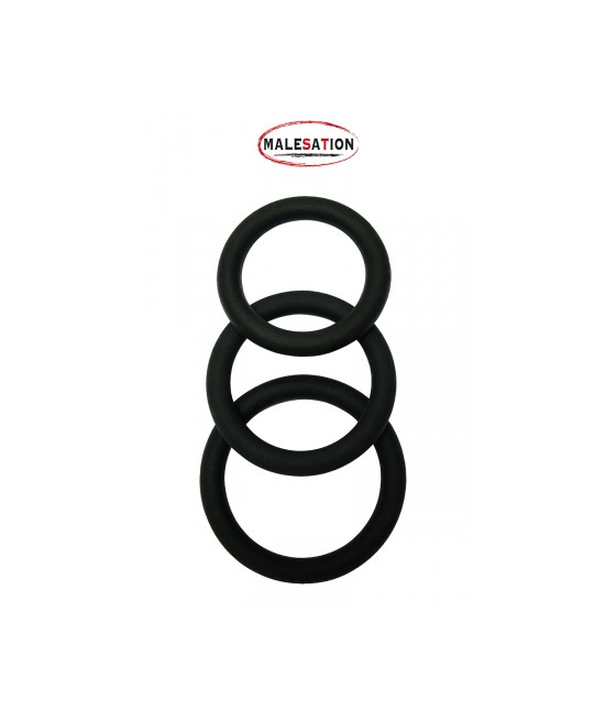 Set 3 CockRings silicone - Malesation