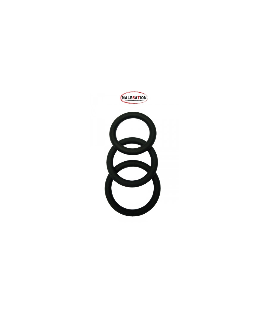 Set 3 CockRings silicone - Malesation Set 3 CockRings silicone - Malesation