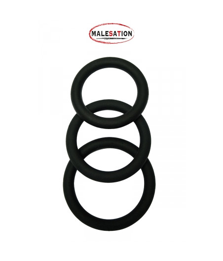 Set 3 CockRings silicone - Malesation