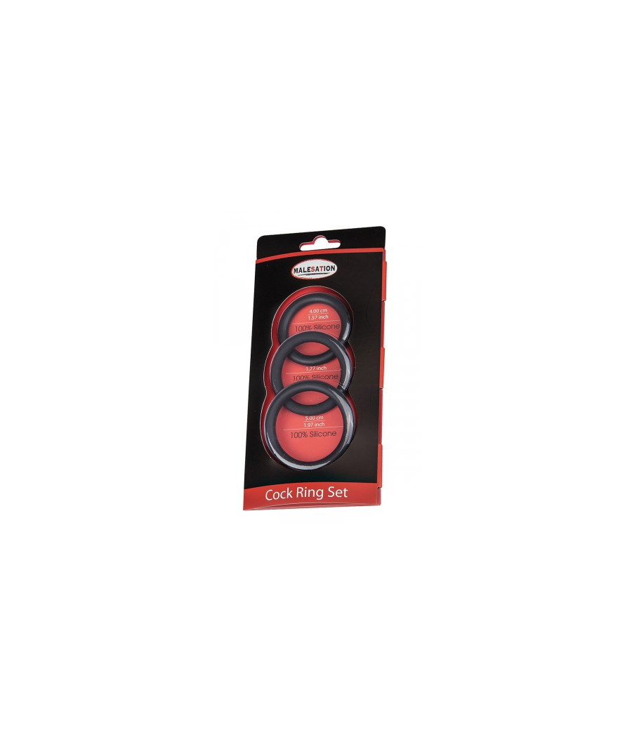 Set 3 CockRings silicone - Malesation