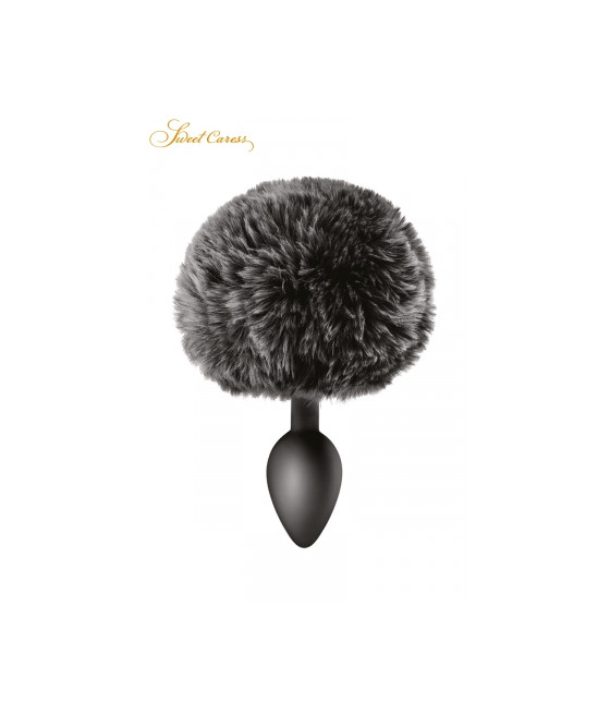 Plug queue de lapin - noir