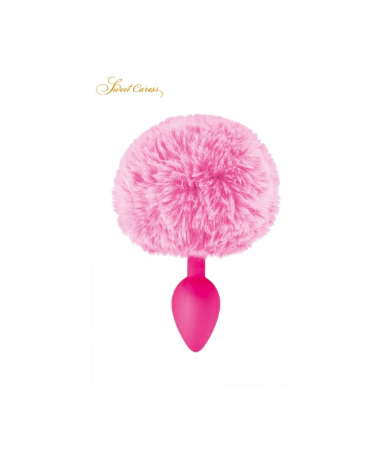 Plug queue de lapin - rose