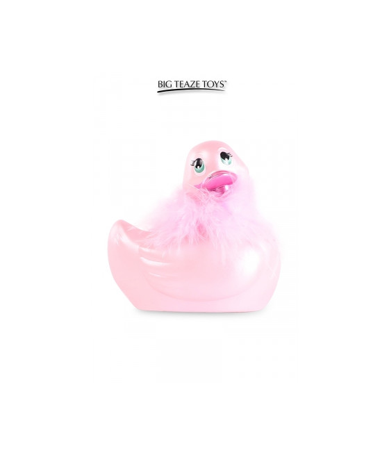 Mini canard vibrant Duckie Paris - rose