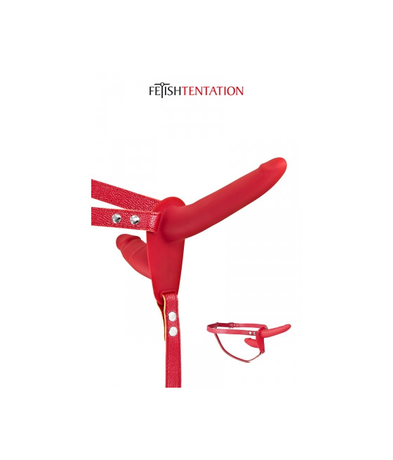 Double gode ceinture rouge - Fetish Tentation