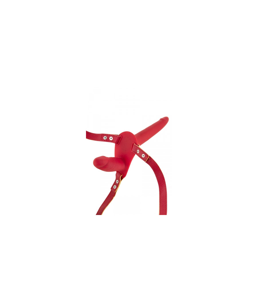 Double gode ceinture rouge - Fetish Tentation