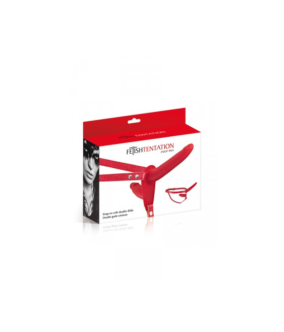 Double gode ceinture rouge - Fetish Tentation