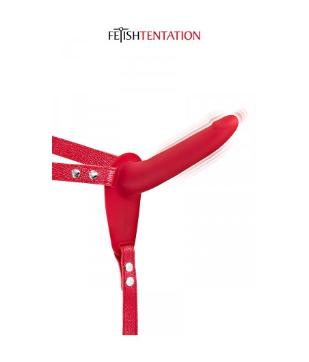 Gode ceinture rouge vibrant Fetish Tentation