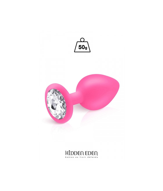 Plug bijou silicone rose M - Hidden Eden