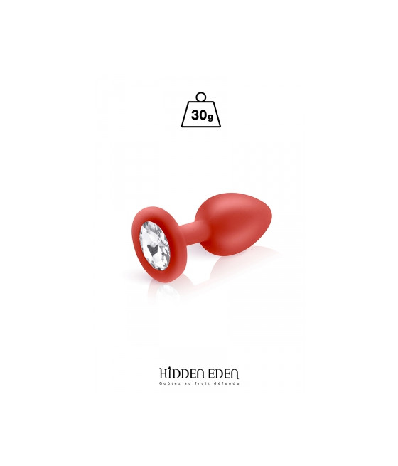 Plug bijou silicone rouge S - Hidden Eden
