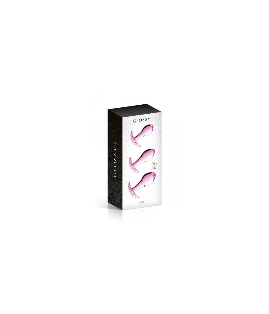 Set 3 plugs anal en verre Glossy Toys n° 17 Pink