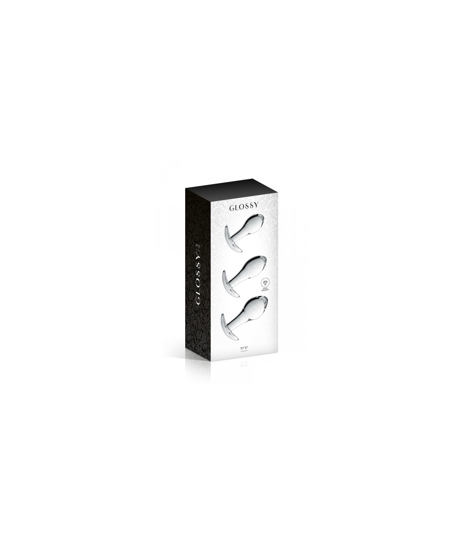 Set 3 plugs anal en verre Glossy Toys n° 17