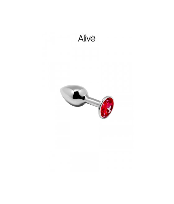 Plug métal bijou rouge S - Alive