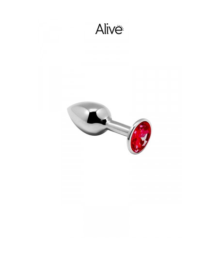 Plug métal bijou rouge S - Alive