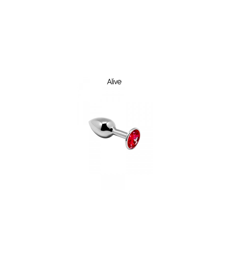 Plug métal bijou rouge M - Alive Plug métal bijou rouge M - Alive