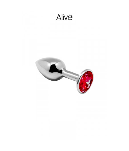 Plug métal bijou rouge M - Alive