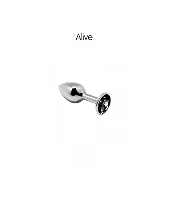 Plug métal bijou noir S - Alive