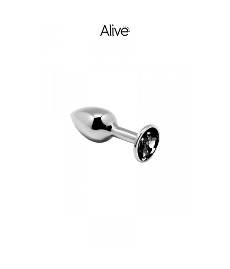 Plug métal bijou noir S - Alive