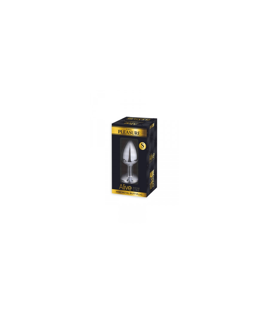 Plug métal bijou noir S - Alive