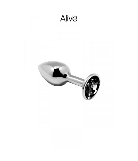 Plug métal bijou noir M - Alive